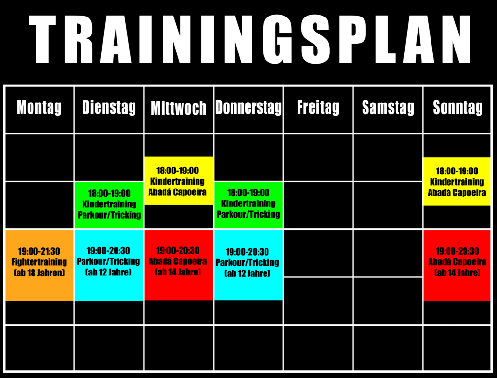 Trainingsplan der Base